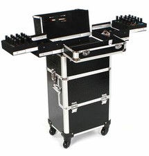 Smalto per unghie trucco cosmetico vernice bellezza vanità capelli trolley custodia conservazione nero