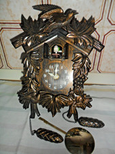 BELLISSIMO RIPRODUZIONE OROLOGIO A PENDOLO FORESTA NERA A CUCU