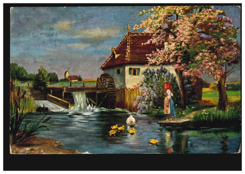 Cartolina artistica paesaggio