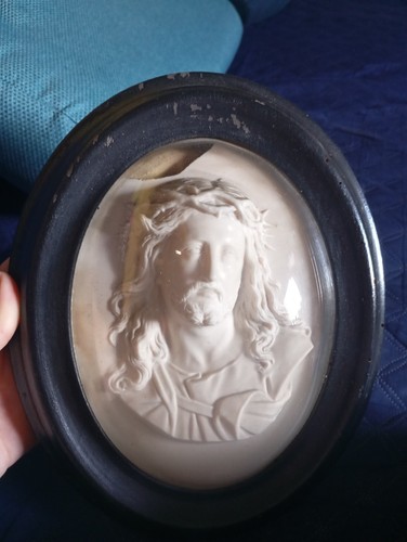 Quadro ovale antico cristo - antico,