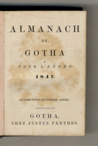 Almanach gotha pour - de,