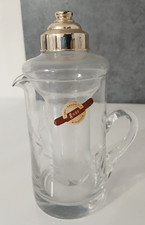 Brocca Caraffa Decander in Vetro Vintage con Porta Ghiaccio