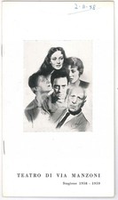 1958 MILANO Teatro di via Manzoni - Programma John OSBORNE "Look back in anger"