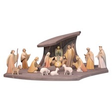Set presepe completo in legno