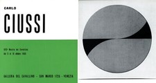 CIUSSI, Carlo. Depliant della mostra alla Galleria del Cavallino, Venezia, 1968