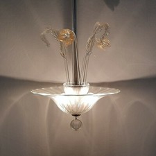 LAMPADARIO VINTAGE IN VETRO