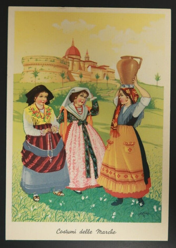 Costumi delle marche cartolina - delle,