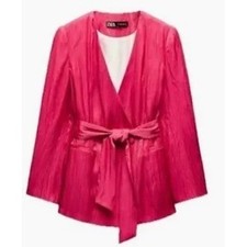 Blazer Zara raso donna XS rosa