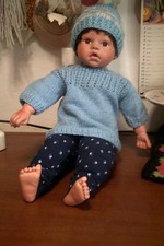 BAMBOLA tipo Reborn bebè corpo imbottito marca I.T.N by TOYLAND cm.47italy leggi