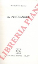 Letteratura inglese - LAWRENCE - Il purosangue. (4-85818)