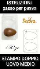 Stampo DECORA con istruzioni DOPPIO UOVA Uovo medio di Pasqua Cioccolato 130g 