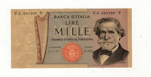 1000 lire verdi secondo tipo - 1000, g.verdi