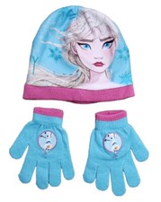 Set cappello e guanti bambina Disney Frozen 2-6 anni Elsa Olaf blu