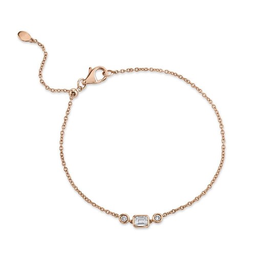 14k oro rosa smeraldo taglio - 14k,
