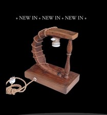 VECCHIA ANTICA LAMPADA LEGNO