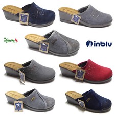 OFFERTA INBLU pantofole donna solettaPELLE SOFT tacco medio (5cm) invernali DE