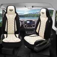 Coprisedili camper Pilot adatti per Fiat Ducato (nero-beige)