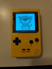Nintendo Gameboy Pocket MGB-001 Giallo Display IPS LCD SCOCCA ORIGINALE LEGGI