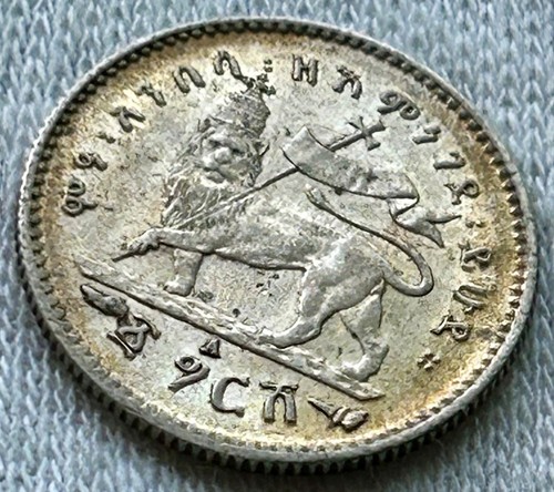 Moneta argento etiopia gersh - argento,