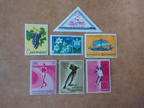 Mint postage stamps from san - 7,