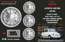 Cerchi lega 12 ABARTH LESMO Fiat 500 C D L  F R  d'epoca OLD 4x190 Vecchia MK1
