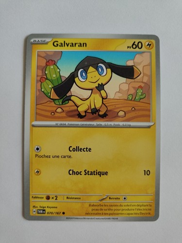 Carte pokémon galvaran - carte,