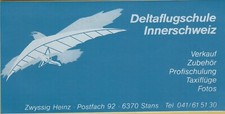 adesivo vintage STICKER klebeR CM 14 X 7 DELTA DELTAPLANO DELTAFLUGSCHULE STANS