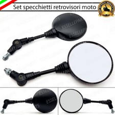 COPPIA SPECCHIETTI RETROVISORI NERO ROTONDO TONDO PER YAMAHA TT 600