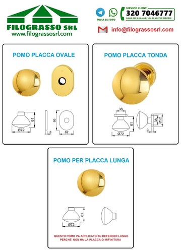 Pomo pomolo maniglia alluminio - pomolo,