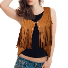 LUTER Gilet con Frange