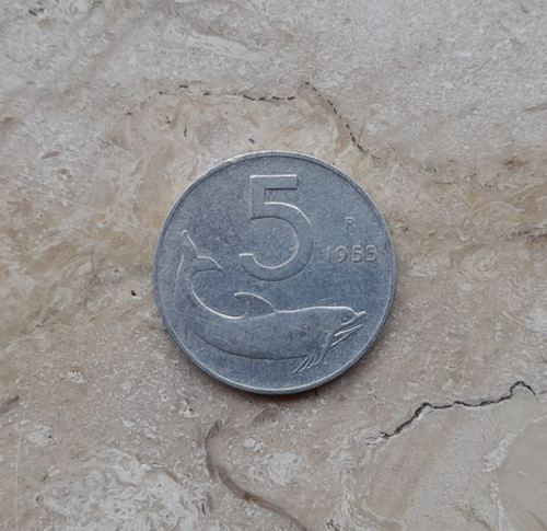 Lire 1955 italia delfino e - italia,
