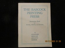Antica LA STAMPA BABCOCK - New London Conn. libretto istruzioni c1900