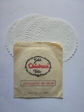 Gelati CHIAVACCI Torino anni '60 : 4 sottocoppe per gelati in busta originale