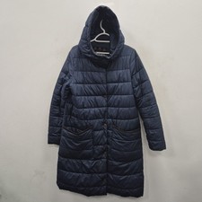 Parka cappotto imbottito Barbour Milton trapuntato fibra blu navy country chic taglia UK 10