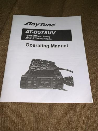 Anytone d578uv manuale - anytone, at-d578uv