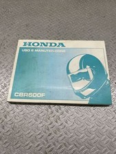 libretto uso e manuntenzione cbr 600 f/x origine