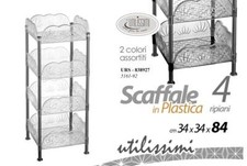 SCAFFALE MOBILE PORTA OGGETTI CUCINA BAGNO INGRESSO UFFICIO MOBILETTO 84*34*34cm
