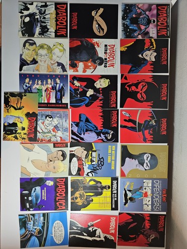 Lotto cartoline diabolik 22 - diabolik,