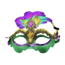 Masque de mascarade de plumes