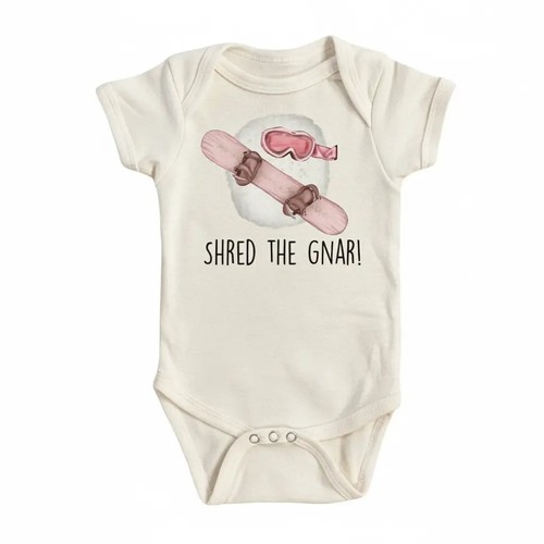Snowboarding gnar newborn baby - gnar,