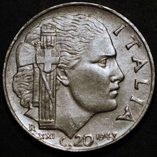 Italy 20 Centesimi 1943