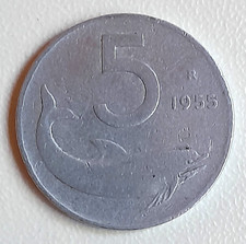 Moneta  da Lire 5  del 1955 -