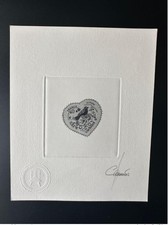 France 2005 YT 3748 Epreuve d'artiste Cacharel Coeur Couturier Saint-Valentin