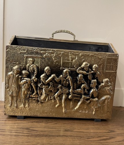 Porta riviste vintage ottone