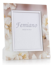 CORNICE PORTAFOTO 18X24 IN ARGENTO FOTO LEGNO E VETRO PEONIA ER209/5