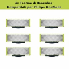 6 Lamette per Philips OneBlade – Lame di Ricambio compatibili x QP2530 QP2724