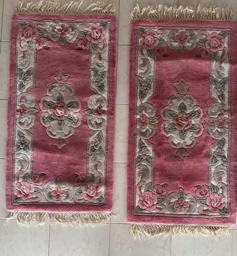 Tappeti rosa con fiori insieme - fiori,