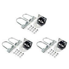 3 x morsetto palo antenna con perno a U per Ham UHF VHF CB Cellular Trucker Ante8497