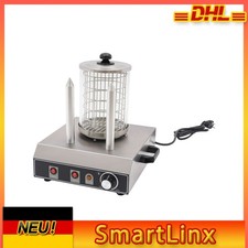 Hot Dog Commerciale Acciaio Inox Hot Dog Maker Scaldasalsicce + 2 Spiedini Riscaldanti