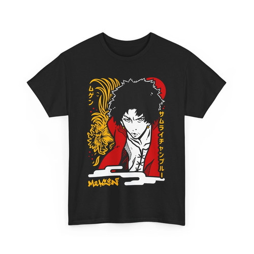 Shirt nera anime samurai - nera,